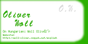 oliver woll business card